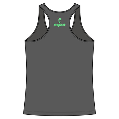 Stepbet Logo Racerback Tank Top — Women's Fitness Motivational Tank
