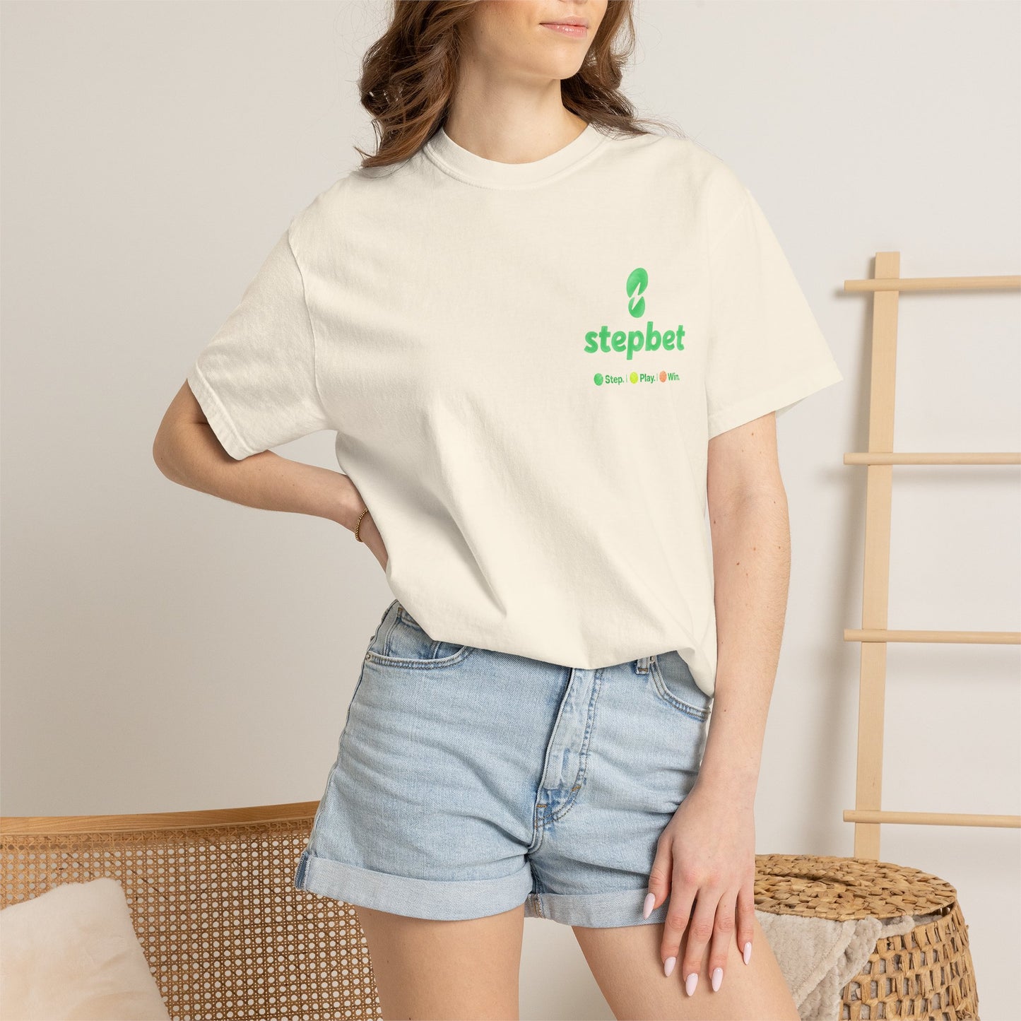 Stepbet T-Shirt — Watercolor Spring Logo Tee